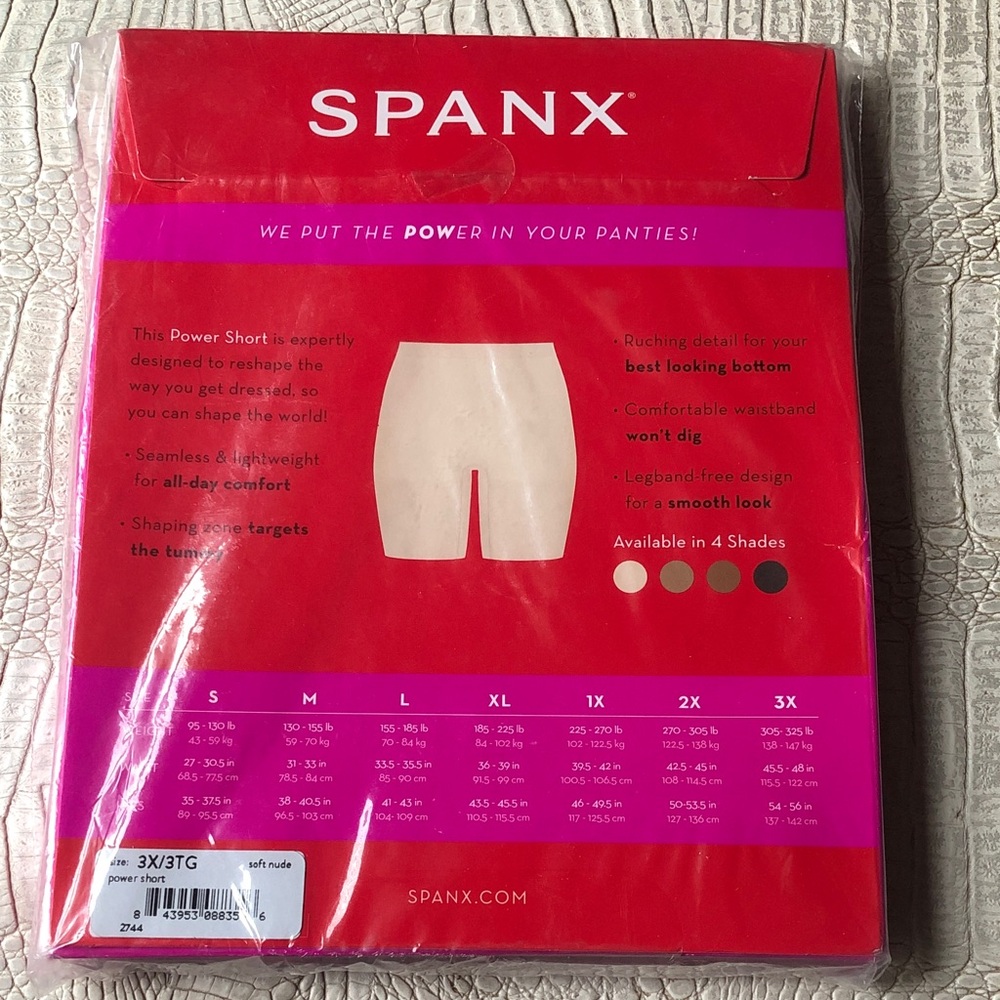 NEW SPANX Women's Power Shorts - Soft Nude